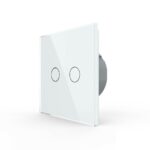 Сенсорный выключатель Livolo 2 клавиши 1 пост Белый