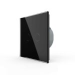 Сенсорный выключатель Livolo 2 клавиши 1 пост Черный