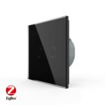 Сенсорный выключатель Livolo ZigBee (Wi-Fi) 2 клавиши 1 пост Черный