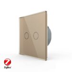 Сенсорный выключатель Livolo ZigBee (Wi-Fi) 2 клавиши 1 пост Золотой
