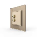 Розетка Livolo акустическая SOUND Золотая