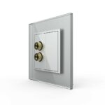 Розетка Livolo акустическая SOUND Серая