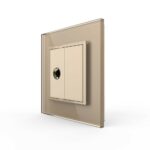 Розетка Livolo микрофон TRS 6.3 JACK Золотая