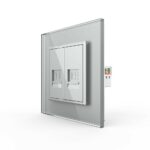 Розетка Livolo ТЛФ/КОМП RJ-45 Серая