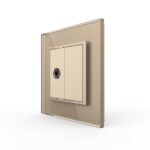 Розетка Livolo ТВ Золотая