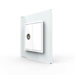 Розетка Livolo видео RCA "тюльпан" Белая