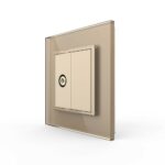 Розетка Livolo видео RCA "тюльпан" Золотая