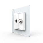 Розетка Livolo ТВ/Спутниковая SAT Белая