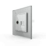 Розетка Livolo ТВ/ТЛФ Серая