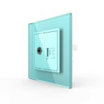 Розетка Livolo ТВ/ТЛФ Зеленая