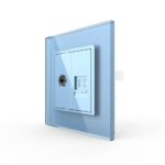 Розетка Livolo ТВ/ТЛФ Синяя