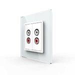 Розетка Livolo аудио RCA "2-ой тюльпан" двойная Белая