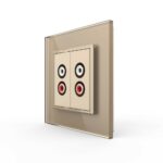 Розетка Livolo аудио RCA "2-ой тюльпан" двойная Золотая