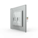 Розетка Livolo КОМП RJ-45 двойная Серая