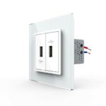 Розетка Livolo USB с блоком 5В 2.1А двойная Белая