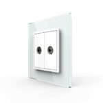 Розетка Livolo ТВ двойная Белая