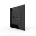 Розетка Livolo ТВ двойная Черная