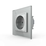 Розетка Livolo 1 модуль Серая