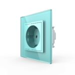 Розетка Livolo 1 модуль Зеленая