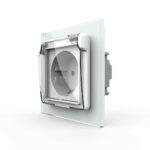 Розетка с крышкой Livolo 1 модуль Белая