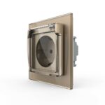 Розетка с крышкой Livolo 1 модуль Золотая