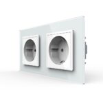 Розетка Livolo 2 модуля Белая