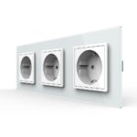 Розетка Livolo 3 модуля Белая