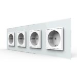 Розетка Livolo 4 модуля Белая