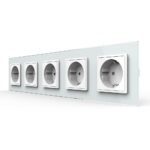 Розетка Livolo 5 модулей Белая