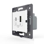 Розетка USB type C+A с блоком питания 36W Livolo, цвет белый (механизм)