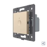 Одноклавишный проходной сенсорный выключатель Livolo Module, цвет золотой (механизм)