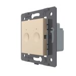 Двухклавишный сенсорный выключатель Livolo Module, цвет золотой (механизм)