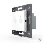 Двухклавишный проходной сенсорный выключатель Livolo Module, цвет белый (механизм)