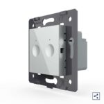 Двухклавишный проходной сенсорный выключатель Livolo Module, цвет серый (механизм)