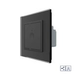 Одноклавишный проходной сенсорный выключатель Livolo Module с функцией радиоуправления, цвет черный