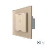Одноклавишный проходной сенсорный выключатель Livolo Module с функцией радиоуправления, цвет золотой