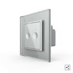 Двухклавишный проходной сенсорный выключатель Livolo Module, цвет серый