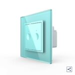 Двухклавишный проходной сенсорный выключатель Livolo Module, цвет зеленый