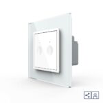 Двухклавишный проходной сенсорный выключатель Livolo Module с функцией радиоуправления, цвет белый