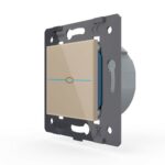 Одноклавишный сенсорный выключатель Livolo Quadro, цвет золотой (механизм)