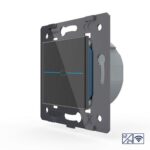 Одноклавишный сенсорный выключатель Livolo Quadro 12/24В с функцией радиоуправления, цвет черный (механизм)