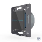 Одноклавишный сенсорный выключатель Livolo Quadro с функцией радиоуправления, цвет черный (механизм)