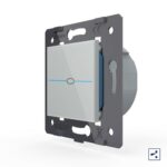 Одноклавишный проходной сенсорный выключатель Livolo Quadro, цвет серый (механизм)