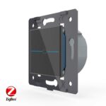 Одноклавишный сенсорный выключатель Livolo ZigBee Quadro, цвет черный (механизм)