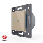 Одноклавишный сенсорный выключатель Livolo ZigBee Quadro, цвет золотой (механизм)