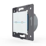 Двухклавишный сенсорный выключатель Livolo Quadro, цвет белый (механизм)