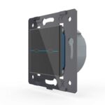 Двухклавишный сенсорный выключатель Livolo Quadro, цвет черный (механизм)