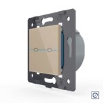 Двухклавишная сенсорная кнопка Livolo Quadro, цвет золотой (механизм)
