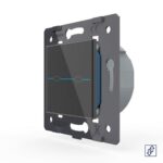 Сенсорный выключатель для штор Livolo Quadro, цвет черный (механизм)