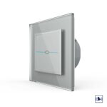 Сенсорный дверной звонок Livolo Quadro 1 клавиша 1 модуль Серый